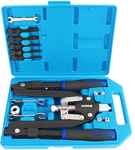 TECPO Nieten Zange Scheren Nietzange Satz Blindnietzange Nietmutter Set 3.2-6.4