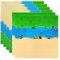 Lekebaby Lot de 6 Plaque de Construction Plage Rivière Prairie - 25 x 25 CM Plaque de Base 100% Compatible avec la Plupart des Marques de Planches de la Faune de la Jungle - 32 x 32 Goujons