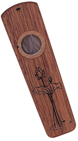 Wood Kazoo, Amplify Hum Kazoo Flauta de ArmóNica de AcompañAmiento PortáTil con Anillo de Boca para Tocar MúSico