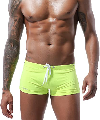 Casey Kevin Herren Badehosen, Herren Badeshorts, Schwimmhose Kurz Eng Anliegend Schwimmen Kurze Shorts Schnelltrockend Swimming Trunks