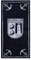 SCHIETWETTER Unisex Strandhandtuch Borkumer Wappen 180x88cm, XXL Handtuch, Badetuch, Frottee, 100% Baumwolle, schnelltrocknend Navy/White OS