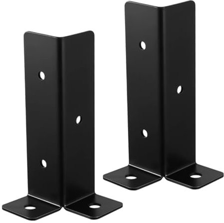 CANIGHT Support De Base De Clôture pour Clôture De Jardin Lot De 2 Petit Support De Bordure De Clôture en Fer