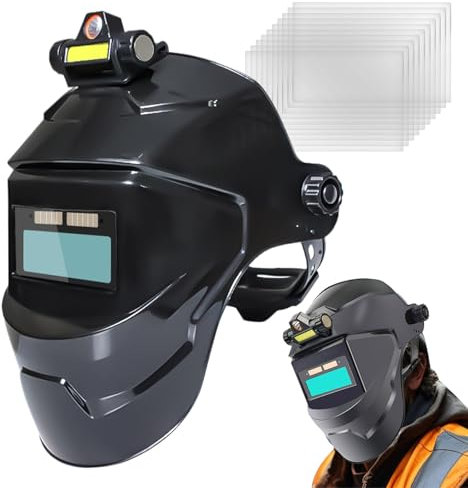 Gkumgwo Casque de soudage assombrissement Automatique, Casque Soudeur assombrissement Automatique | Casque de soudage Protecteur,Bouclier de Protecteur de Soudure à énergie Solaire pour Le Traitement