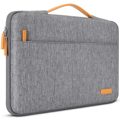 DOMISO 14 Pouces Housse Sac Protection Portable Ordinateur Sacoche pour 14 Chromebook 3/14 ThinkPad P14s T14s L14 Gen 2/14 Chromebook Spin 514,Gris
