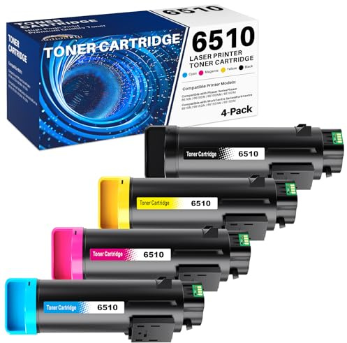 colorfly 6510 6515 Toner Kompatible für Xerox 6510 Phaser 6510XL 6515XL Tonerkassette für Xerox WorkCentre 6510N 6510DN 6510DNI 6515N 6515DN 6515DNI Drucker(4er-Pack,1 Schwarz 1 Cyan 1 Gelb 1 Magenta)