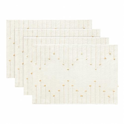 Artoid Mode Set de 4 manteles individuales estilo bohemio rústico de nudos, 30x45cm, manteles de cocina para vacaciones, fiestas, decoración de mesa