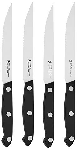 HENCKELS Prime Razor-Sharp Steak Knife Set of 4, German Engineered Informed by 100+ Years of Mastery,Black