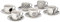 Tognana Set 6 espressotass.mu Graphic New Bone China, 80 cc, Höhe 6 cm, Cubic_Centimeters, New Bone China, Weiß