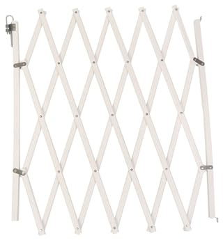 Bettacare Expandable Pet Barrier, White, 60cm - 108cm, Screw Fit | Wooden, barrier for dogs and puppies, folds flat for storage and easy everyday use.