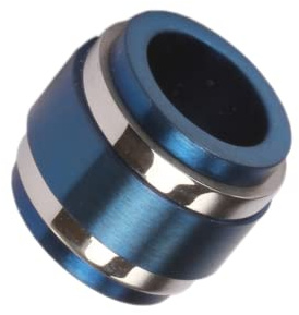 Beads Perlen Bart Perle Edelstahl DIY Blau Großloch 7mm CNC Firestone Beads Nr. 74 Designperle