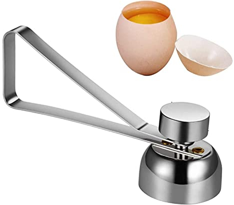 Bessy shop Eierköpfer,Shell Öffner Eieröffner Stainless Steel Egg Topper Cutter Eierdeckel Eierschalenschneider Eierknacker-Öffner für rohes/weiches, hart gekochtes Ei.