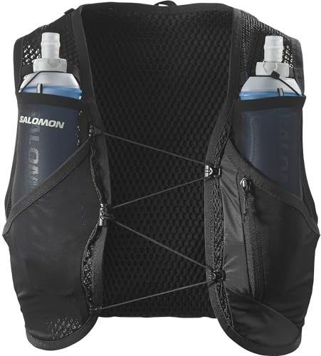 Salomon Active Skin 8 Set, Easy Hydration Chest Pockets, Precision SensiFit Comfort, Marathon Storage with Secure Pockets, Trail Running Vest