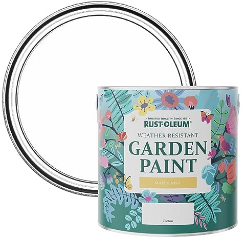 Rust-Oleum White Mould-Resistant Garden Paint In Matt Finish - Cotton (White) 2.5L