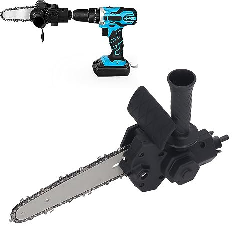 Convertidor de Taladro Eléctrico A Motosierra, Kit de Adaptador de Sierra Eléctrica de 6 Pulgadas, Accesorio Portátil de Cabezal de Conversión de Motosierra, para Corte de Tubos de Madera Y Acero