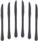 Couteaux de table noir acier inox set 6 pieces 23 cm Lame de 11 cm durabilite et polyvalence Facile a nettoyer et adaptees au lave-vaisselle Ideales pour cuisine domestique et professionnelle