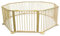 Bituxx Laufgitter Baby Laufstall Spielgitter Spielstall Spielbereich Spielgehege Kindergehege faltbar Basic Ø 135 cm aus Pinienholz