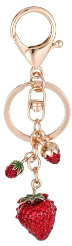 Apausvcm Strawberry Keychain, Cute Strawberry Bag Charms for Women Girls Kawaii Purse Charms for Handbags Wallet Cellphone Car Keys