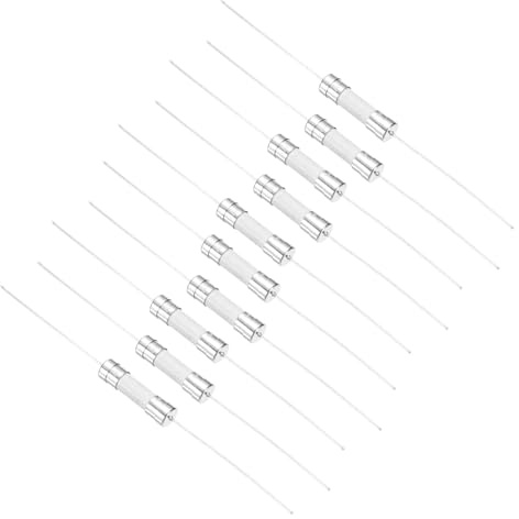 QUARKZMAN 10Pcs Fusible à Retard Fils de Connexion Fusibles Céramiques 5mm x 20mm 250V 4A Fusible pour Réparation, Équipement d'Éclairage, Instrumentation, Appareils Ménagers