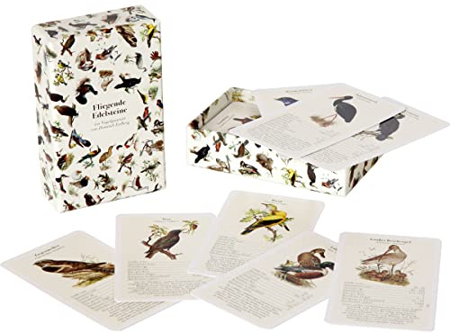 Quartetto per uccelli Gemme volanti – Gioco di carte in formato tarocco – 56 carte da gioco con codici QR per suoni di voce degli uccelli