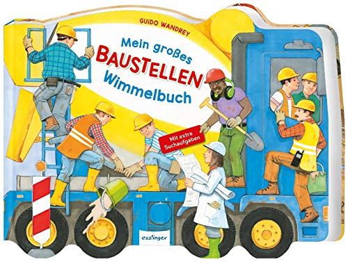 Mein großes Baustellen-Wimmelbuch: Wimmebilder mit Bagger, Kran und Betonmischer für kleine Entdecker
