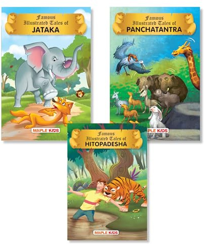 Story Books for Kids - Jataka, Panchatantra and Hitopadesha (Set of 3 Books) - Moral Stories - Bedtime Stories - English Stories for Children - Age 6+
