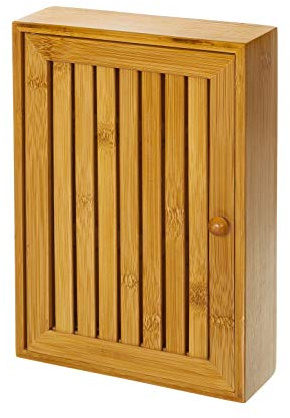 Dcasa - Caja de Llaves bambú Natural 19 x 6 x 27 cm