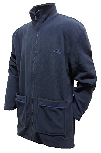 Irge Giacca da Camera Pile Uomo Full Zip Art. IR137 (L, Blu)