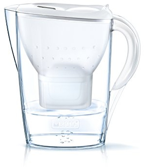 Brita Marella Caraffa Filtrante con 1 Filtro Maxtra+ Incluso, Plastica San, Bianco, 2,4 Litri
