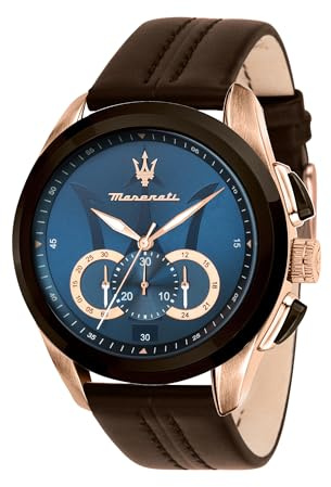 Maserati Herren Armbanduhr Chronograph Quarz Leder R8871612024