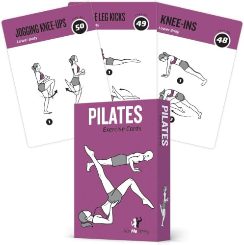 NewMe Fitness Pilates Workout Cards, Fitness Deck for Women and Men
