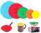 Voarge Coperchi in silicone, per pentole, padelle, tazze e microonde, con effetto ventosa, coperchio a vuoto per la cucina, set da 5 pezzi