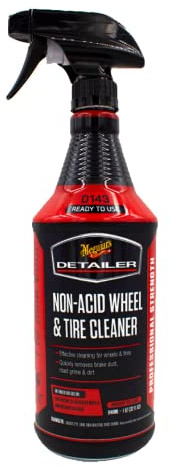 Meguiar's Non Acid Wheel & Tire Cleaner, Drtu14332, 32 oz, 6 Bottles/Case