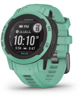 Garmin Instinct 2S Solar, Smaller-Sized GPS Outdoor Watch, Solar Charging Capabilities, Multi-GNSS Support, Tracback Routing, Neo Tropic (Renewed)