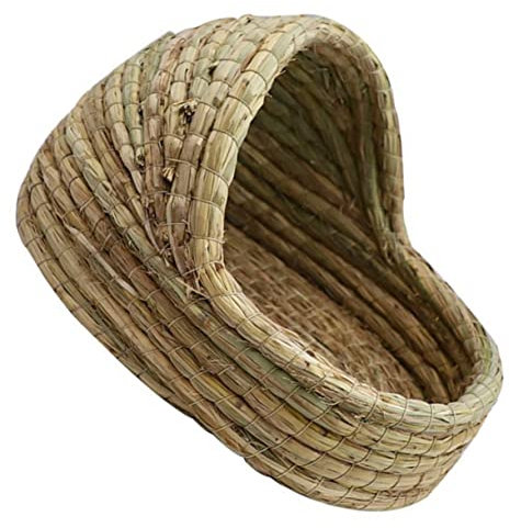 BESPORTBLE Gewebtes Meerschweinchen Und Kaninchennest Aus Naturstroh Mittelgroß Atmungsaktives Kleintierbett Für Hamster Igel Chinchillas Und Kleine Haustiere