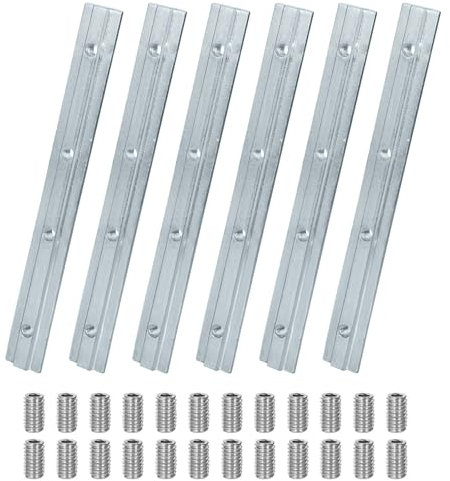 6 Stück Streckenverbinder Aluprofil Verbinder Nut 8, 180mm Aluprofil 40x40 Profilverbinder, Verzinkter Kohlenstoffstahl Stangenprofil Strebenprofil für Stangenprofil, Strebenprofil, Aluminiumprofile