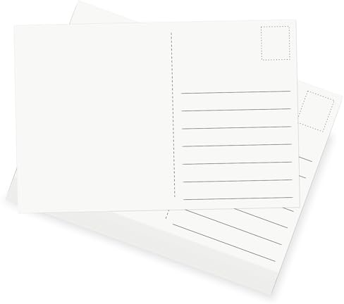 OFFCUP Cartoline Vuote, 108 pezzi A6 Cartoncini Bianchi, 15 x 10cm Carta Vuota Cartoncino Offset per Disegnare Scrivere Stampare Biglietti Auguri Fai da te (Linea)