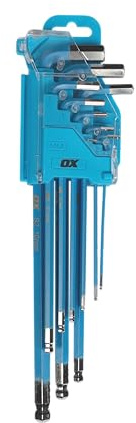 OX Pro - Set di chiavi a brugola esagonali, 9 pezzi