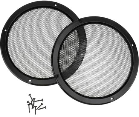 ROMISBABA 2 pièces Protection Haut Parleur Automobile Noir Membrane Diaphragme Remplacement pour Woofer et Haut Parleur Voiture