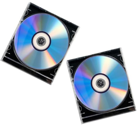 2 Juegos de CD R Vírgenes Grabables de Alta Capacidad con Caja Discos CD de Audio Vacíos para Grabar Música y Datos Compatibles con Grabadoras DVD/Almacenamiento Seguro para