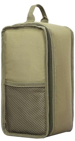 Opatiny Sac de rangement pour lampe à huile 5 L, polyester 600D pour lanterne à eau, pochette de rangement avec poignée et poche en maille pour camping, 15 x 13 x 27 cm
