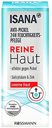 Isana Pure Skin Anti-Pimple 24-Hour Moisturiser 2 x 50 ml Pack of 2