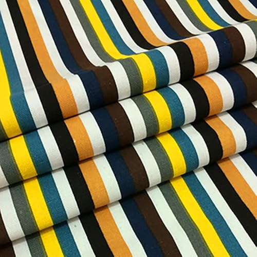 Ersatz-Stofftuch für Liegestuhl, Strand-Klappstuhl-Set, Oxford und Leinen, 115 x 43 cm, dünne gelbe Streifen