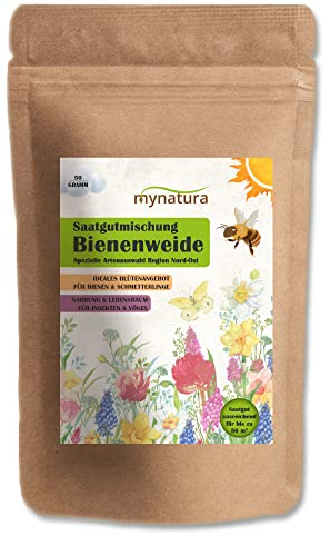 mynatura Salice d'api nord-orientale | protezione della specie | prato | prato | pascolo per fiori | nord-est | pascolo per api | fiori, fiori | splendore di fiori | mix colorato (3 x 50 g)