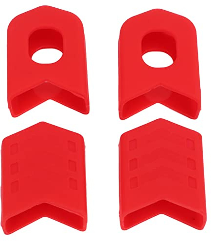 Protezione per Pedivella, Protezione per Tappi Guarnitura MTB Mountain Bike, Custodia in Silicone per Pedivella per Bicicletta Protezione per Pedivelle, Proteggi E Modella Le Tue Pedivelle(Rosso)