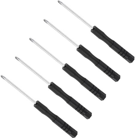 CoCud Cacciavite Phillips Piccolo, Dimensioni 2mm Lunghezza 80mm, Cacciavite a Croce in Acciaio S2 con Manico Antiscivolo per Occhiali Orologi Elettronica Computer, 5pz
