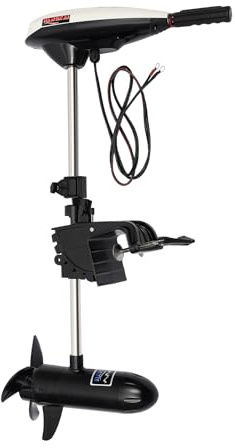 Fridgestea 65 LBS Thrust Electric Outboard Motor, 12V Electric Trolling Motor, Boat Engine, Retractable Shaft for Inflatable Boats, Fishing Boats, Dinghies, Kayaks