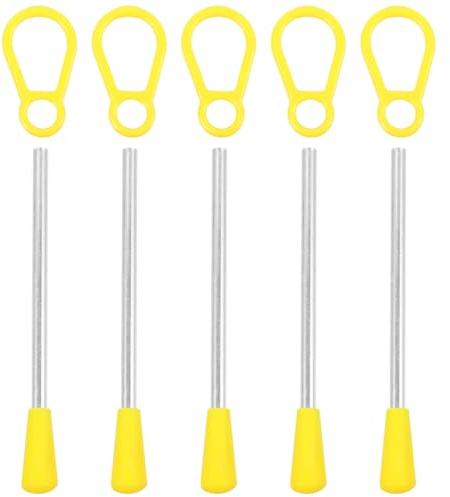 Milisten Triangle Iron Mallets Set of 10 5.11 Inch Hand Percussion Sticks with Rings Musical Instrument Accessories for Kids and Adults Durable Triangle Strikers for Orff Music Learning