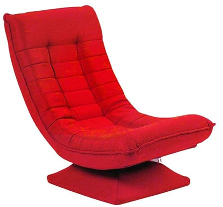 HYGRAD BUILT TO SURVIVE Swivel Armchair Chair, 5-Fold Adjustable Lazy High Lounge, Folding Swing Chair 360-Degree Rotatable With Adjustable Backrest, Lounger For Home & Living Room (Red)
