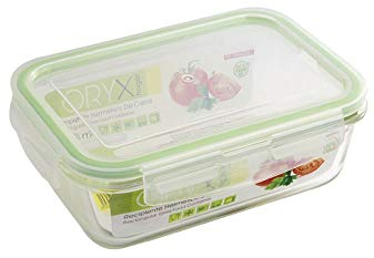 ORYX Recipiente Hermetico Cristal Rectangular 550 ml. 16.7 x 11.8 x 6.2 (alt) cm.