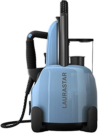 Laurastar Lift Plus Blue Sky, 3-in-1 Bügelstation, die Kleidung entknittert, bügelt und reinigt, Hygienische Dampf, Automatische Kabelaufwicklung, Vertikales Bügeln, Abnehmbarer Wassertank